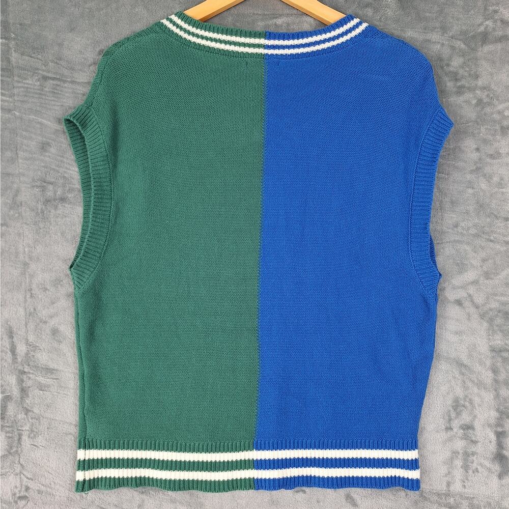 wild fable Blue and Green Cable-Knit Sweater Vest - Picture 6 of 6